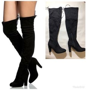 Over the knee heeled boots